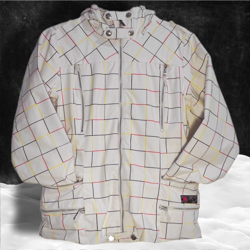 BURTON AK Dry Ride Plaid Print Parka sz L